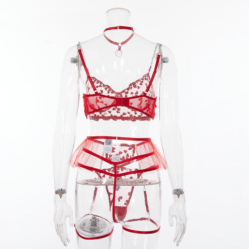 Lace Embroidery Sexy Lingerie Set-10