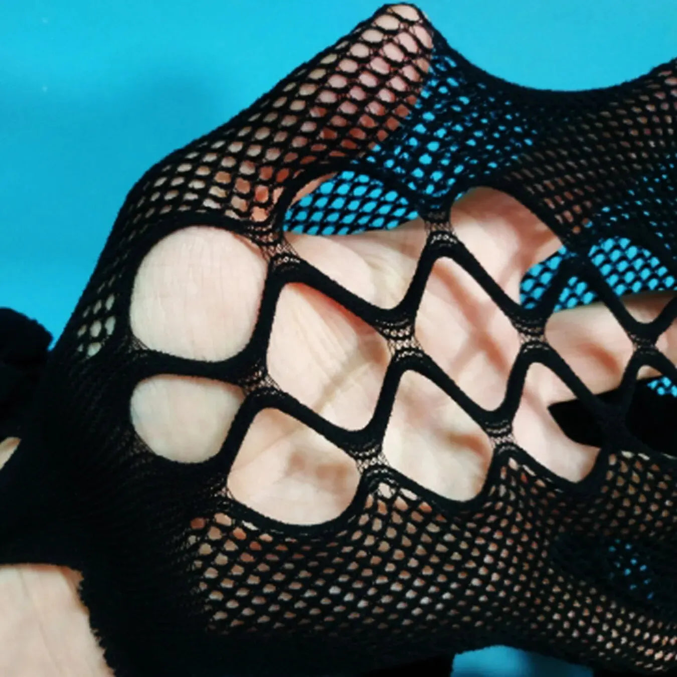 Lingerie Sexy Open Bare Crotch Netting Pantyhose with Rhinestone Access Women Black Crotchless Mesh Fishnet Nylon Stocking Tight
